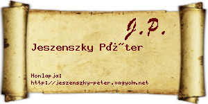 Jeszenszky Péter névjegykártya
